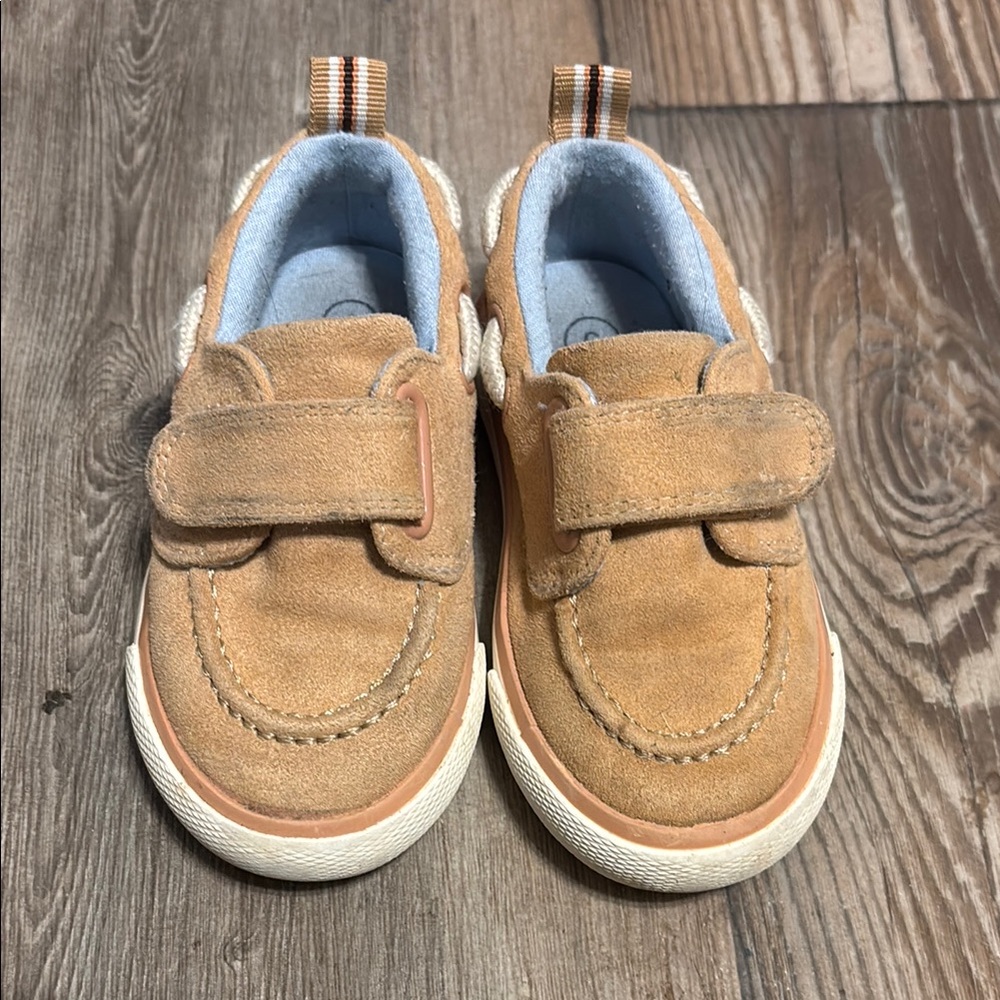 Tan Toddler Shoes with Velcro Strap